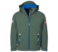 Trollkids - Kid's Trollfjord Jacket - Veste softshell - 164 - ivy / electric blue / black