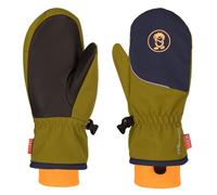 Trollkids - Kid's Trolltunga Mitten - Gants - 3,5 - 4-5 Years - spruce green / navy / vivid orange