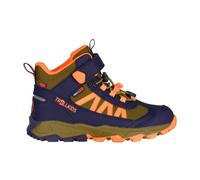 Trollkids - Kid's Tronfjell Hiker Mid - Chaussures de randonnée - EU 35 - spruce green / navy / vivid orange