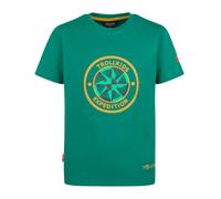 Trollkids - Kid's Windrose T - T-shirt - 98 - jungle green / mustard