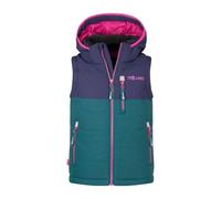 Trollkids - Narvik Vest XT - Doudoune sans manches enfant Midnight Petrol / Deep Violet / Dark Pink - Taille de l'enfant 128 cm