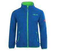 Trollkids - Oppdal Jacket XT - Polaire enfant Medium Blue / Bright Green - Taille de l'enfant 176 cm