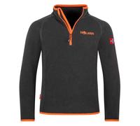 Trollkids - Kid's Nordland Half Zip - Pull polaire - 140 - black / flame orange