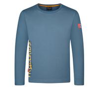 Trollkids - Kid's Stavanger Longsleeve XT - Haut à manches longues - 104 - steel blue / black / mango