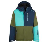Trollkids - Kid's Hallingdal Jacket - Veste d'hiver - 128 - pine green / mystic blue / arctic blue