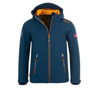 Trollkids Veste softshell Trollfjord pour enfant, Bleu mystique/jaune, 164