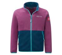 Trollkids - Kid's Storfjord Jacket - Veste polaire - 128 - bright berry / madeira blue / lagoon blue