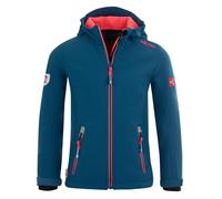 Trollkids - Girl's Trollfjord Jacket - Veste softshell - 140 - midnight blue / coral