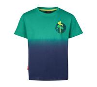 Trollkids - Yttersand Beach T - T-shirt enfant Pepper Green / Mystic Blue - Taille de l'enfant 104 cm
