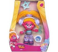 Trolls dj suki cheveux colores 23cm accessoire de coiffure et peigne - figurine dessin anime