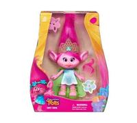 Trolls Poppy Cheveux Colores 23 cm Accessoire de Coiffure et Peigne - Set Figurine Dessin Anime + 1 Carte Tigre