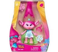 Trolls poppy cheveux colores 23cm accessoire de coiffure et peigne - figurine dessin anime