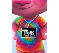 Trolls - World Tour - Backstage Pass - Poster de film imprimé - Dimensions 61 x 91,5 cm + cadre amovible Shinsuke® Maxi MDF noir, vitre en acrylique