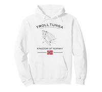 Trolltunga Falaises Lac Ringedalsvatnet Norvège Drapeau Sweat à Capuche