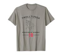 Trolltunga Falaises Lac Ringedalsvatnet Norvège Drapeau T-Shirt