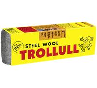 Trollull Laine d'acier | Laine métallique 200 g Medium 0 peut être utilisée pour poncer le bois, enlever la saleté des carreaux et des sols en pierre, polir les tuyaux et raccords en cuivre