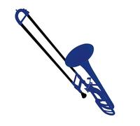 Trombone Alto En Si Bémol En Plastique Coloré Pour Débutants Et Professionnels Trombone Instrument De Cuivre(Blue)