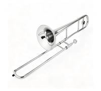 Trombone alto for débutants, instrument en laiton mi-plat, trombone plaqué argent avec sac spécial