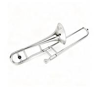 Trombone Alto mi-plat en laiton, Instrument de musique for débutant, trombone laqué doré avec sac de protection