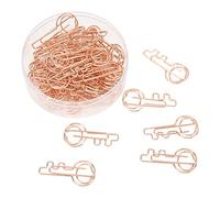 Trombone clé placage en métal antidérapant trombones en forme mignon pour bureau école maison couleur vive portable 40 pièces avec boîte de rangement