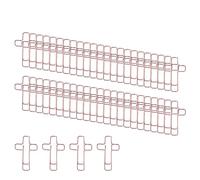 Trombone créatif en forme de croix pour salle de classe, école, étudiants, or rose, 2 x 3,4 cm