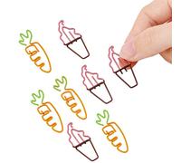 Trombone En Forme De Carotte, 10 Pièces, Marque-Page De Dessin Animé Simple En Métal, Porte-Notes D'étudiant