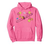Trombone Floral Tromboniste Musicienne de cuivres Sweat à Capuche