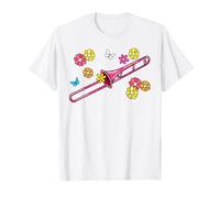 Trombone Floral Tromboniste Musicienne de cuivres T-Shirt