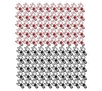 Trombone papeterie métal - 100 clips bunny petits, solides et pratiques, noir et rouge - Design creux mignon pour bureau, documents et usage bureautique