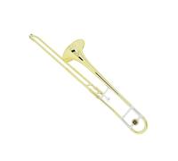 Trombone Standard Instrument Trombone Alto Si Bémol Corps En Laiton Doré Ensemble Comprenant Un Chiffon De Nettoyage Et Une Boîte