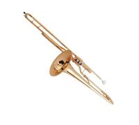 Trombone Standard Instrument Trombone Ténor Professionnel En Si Bémol Piston En Laiton Blanc Finition Laquée Dorée Instrument À Vent