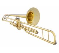 Trombone Ténor a Pistons en Sib Laiton en Nickel Argente Set Coffre Embouchure