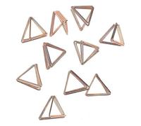 Trombone Triangulaire Double Couche En Forme D'amour - 20 Pinces En Fil De Fer Or Rose Pour Le Tri Et La Mise En Signet De Documents
