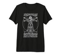 Trombone Tromboniste Vitruvian Man Leonardo Da Vinci T-Shirt Haut de Gamme