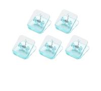 Trombones, 5 pièces trombone carré classeur transparent Index Page Clip pince à billet Clips(Light blue-)