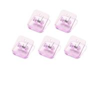 Trombones, 5 pièces trombone carré classeur transparent Index Page Clip pince à billet Clips(Purple-)