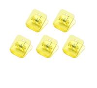 Trombones, 5 pièces trombone carré classeur transparent Index Page Clip pince à billet Clips(Yellow-)