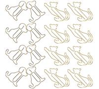 Trombones Animaux en Métal, Forme Chat et Chiot pour Bureau | Décorez Vos Carnets et Marque-pages, Organisation de Lettres et Rapports, Usage Quotidien à L’école