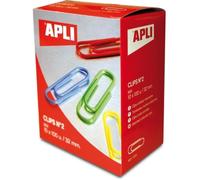 APLI Boîte de trombones 11723 Multicolore 32 mm 100 pièces