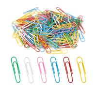 Trombones Bureau 100pcs (50mm Grande Taille) - Clips Métal Robust pour Bureautique/Organisation/Art, Trombones Fantaisie Couleur - Paper Fastener & Large Paper Clips