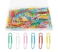 Trombones Bureau 200pcs (50mm Grande Taille) - Clips Métal Robust pour Bureautique/Organisation/Art, Trombones Fantaisie Couleur - Paper Fastener & Large Paper Clips