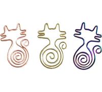Trombones chaton, 30 pièces de trombones métal Paper Clips Distributeur de trombones multicolores Petit kit de matériel de bureau pour livre lettre notes reliure papier dossiers photo mémo affiche