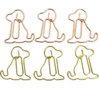 Trombones chien, 30 pcs trombones métal Paper Clips Coloré Distributeur Petit matériel de bureau Set pour livre lettre notes reliure papier dossiers photo mémo affiche