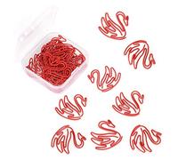 Trombones Cygne 20Pcs |Marque-page et organisateur de fichiers en forme d'animal de dessin animé |Fournitures de bureau pour documents/école/artisanat |Oxydation du matériau du