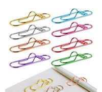 Trombones de grande taille, porte-stylo en métal | Clip pour stylo porte-stylo pour livres - Trombone pour fournitures scolaires, porte-stylo léger adapté pour le studio quotidien, le travail,