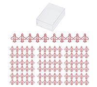 Trombones en forme d'avion, processus de placage de prévention de la rouille, joli trombone pour Scrapbooking (Rouge)