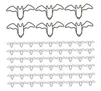 Trombones en forme de chauve-souris, paquet de 60 pinces à marque-page d'Halloween pour l'école et le bureau