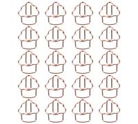 Trombones en forme de crème glacée jolis trombones en métal mignons pour bureau, maison, école, organisation de fichiers, or rose 20 pièces 2,9 x 2,5 cm