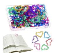 Trombones en forme de cœur - Trombones colorés | Petits trombones en acier inoxydable pour l'école, trombones décoratifs, trombones fantaisie pour documents