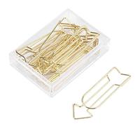 Trombones en Forme de Flèche, Trombones Décoratifs, 12 Pièces Métal Plaqué Or, for Marque-Pages